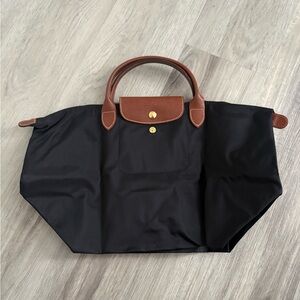 Longchamp (REAL) Black and Brown Women's Tote Bag